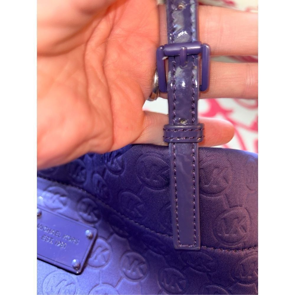 Michael Kors Signature Neoprene Large Purple Tote - Picture 6 of 6